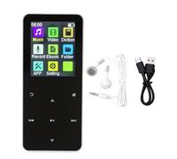 VBESTLIFE Lecteur MP3 à écran Tactile de 1,8 Pouces, Bluetooth 5.3 avec Son HiFi, Radio FM, Enregistreur Vocal, Batterie de 8 Heures, Prise en Charge 64G, pour Les Amateurs de Musique (Gris Argent)
