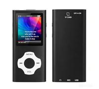 VBESTLIFE Lecteur MP3 avec Bluetooth 5.3, Lecteur Audio de Musique Portable à écran de 1,8 Pouces, avec Fonction D'enregistrement et Radio FM, pour Enfants, Adultes et Personnes âgées (Black)