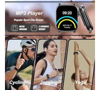 VBESTLIFE Lecteur Mp3 Portable avec Bluetooth 5.4, Lecteur de Musique avec écran Tactile et Bracelet HiFi HiFi Sound, Tracker de Fitness pour la Course Sportive (32G)