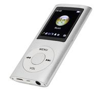 VBESTLIFE Lecteur MP3 Portable, Lecteur de Musique sans Perte avec écran LCD 1,8 Pouces, Corps en Alliage D'aluminium, 8 Heures de Lecture, Prend en Charge MP3 WMA FLAC Ape (Silver)