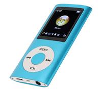 VBESTLIFE Lecteur MP3 Portable, Lecteur de Musique sans Perte avec écran LCD 1,8 Pouces, Corps en Alliage D'aluminium, 8 Heures de Lecture, Prend en Charge MP3 WMA FLAC Ape (Blue)