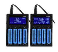 VBESTLIFE Liitokala LII-PD4 Chargeur de Batterie LCD 4 Slot Smart Battery Back 110-240V (EU)(EU)