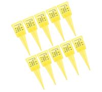 VBESTLIFE Lot de 10 Pluviomètres en ABS Jaune pour Terrasse et Pelouse, Outil de Mesure de l'eau Idéal avec Chiffres