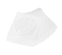 VBESTLIFE Lot de 100 Pochettes CD DVD, Enveloppes CD DVD en Papier Blanc épais avec Fenêtre Découpée et Rabat pour Disques 4,7 Pouces
