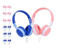 VBESTLIFE Lot de 12 Paires de Casques Audio pour Enfants, Casques Filaires 3,5 Mm avec Arceau Réglable et Coussinets d'oreille Doux, pour L'école, la Bibliothèque, Les Voyages en Avion et