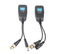 VBESTLIFE Lot de 2 Émetteurs-Récepteurs, Câble de Puissance Vidéo BNC vers Connecteur RJ45 Compatible avec Les signaux HD-CVI, HD-TVI et HD-AHD