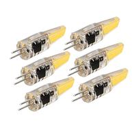 VBESTLIFE Lot de 6 Ampoules LED G4, 6 W, 500 Lm, Dimmables, LED COB en Gel de Silice, éclairage 360° pour Plafonnier, Applique Murale ou Lampe de table. (Blanc chaud)