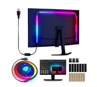 VBESTLIFE Lumière de Bande LED de L'ordinateur, RVB 16 Millions de Couleurs Écran Synchronisation USB Lumière Ambiante avec Prise en Charge du Client PC pour Affichage de 24 Pouces