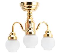 VBESTLIFE Lustre de Maison de Poupée 1:12, Décoration de Plafonnier LED élégante Miniature de Maison de Poupée pour Maison de Poupée 1:12