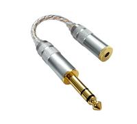 VBESTLIFE Mâle de 6,35 Mm à 4,4 Mm Câble Adaptateur de Casque Féminin, Cuivre Monocristallien Cuivre argenté avec Connecteurs Plaqués Or