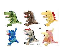 VBESTLIFE Marionnette Tyrannosaure 11,8 Pouces en Peluche Dinosaure en Peluche Bouche de Travail Imaginative Adaptée aux Jeux de Rôle de Narration pour Enfants Tissu Doux (Aile)