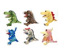VBESTLIFE Marionnette Tyrannosaure 11,8 Pouces en Peluche Dinosaure en Peluche Bouche de Travail Imaginative Adaptée aux Jeux de Rôle de Narration pour Enfants Tissu Doux (Tricératops)