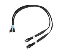 VBESTLIFE MCIO X8 à 2x Slim SAS X4 SFF-TA-1016 74 Broches à 2xSFF-8654 38 Broches PCIe Gen 5 Mini IO Double Câble Droit