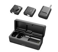 VBESTLIFE Microphone à Revers sans Fil, Micro à Pince Magnétique Compact, Technologie à Double Suppression pour Les Créateurs de Contenu, Les Interviews, Le Vlogging