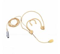 VBESTLIFE Microphone Casque à Double Tour d'oreille, Micro à Condensateur Haute sensibilité avec Câble XLR 3 Broches pour émetteur de Système sans Fil, Performances sur Scène