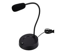 VBESTLIFE Microphone de Bureau, Micro à Condensateur Omnidirectionnel à 360 ° avec Réduction de Bruit LED, Plug and Play pour Les Jeux sur Ordinateur
