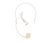 VBESTLIFE Microphone Filaire pour Casque de 3,5 Mm, Micro à Condensateur Unidirectionnel Antibruit avec Coussinets d'oreille en Mousse à Mémoire de Forme pour l'enseignement de la Parole (White)