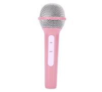 VBESTLIFE Microphone simulé, Accessoire de Micro en Plastique Léger et Réaliste pour la Pratique de la Parole sur Scène, Réplique 1:1 du Faux Microphone (Pink)