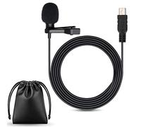 VBESTLIFE Microphonepour GoproUSB Microphone, Mini-Micro Portable Micro Lavalier Lapel Microphone pour 3/3+ / 4 Caméras.