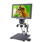 VBESTLIFE Microscope Numérique 10,1 Pouces, Microscope électronique HD 12 MP 2000X avec Contrôleur Filaire et Lumières LED, pour la Réparation électronique