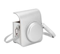 VBESTLIFE Mini 40 Boîtier de Caméra, Sac de Protection en Cuir PU avec Bandoulière Réglable, Couvercle Rétro-étalant de la Protection Contre Les Rayons pour Mini-caméra (Silver)