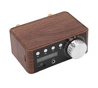 VBESTLIFE Mini Amplificateur de Puissance Bluetooth 5.0, Amplificateur Numérique StéréO HiFi 2 Canaux 50 W et 50 W avec Entrée USB, pour Système O Domestique, Conception de Bois, Formats de Décodage