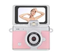 VBESTLIFE Mini Appareil Photo Numérique, Appareil Photo 1080P HD 48MP de Taille Paume avec écran Rabattable à 180 ° de 1,47 Pouces et Collier, pour Débutants et Adultes (Pink)