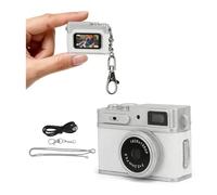 VBESTLIFE Mini Appareil Photo Numérique Porte-clés, Petit Appareil Photo, Petit 1080P 3MP, Enregistreur Vidéo Portable avec Longue Durée de Vie de la Batterie pour Les (White)