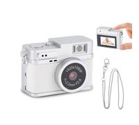 VBESTLIFE Mini Caméra de Trousque, 1080p HD 2MP Retro Digital Camera, Petite Caméra Portable Enregistreur Vidéo avec écran de Couleur 0,96 Pouce, Carte Mémoire 32 Go (White)