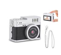 VBESTLIFE Mini Caméra de Trousque, 1080p HD 2MP Retro Digital Camera, Petite Caméra Portable Enregistreur Vidéo avec écran de Couleur 0,96 Pouce, Carte Mémoire 32 Go (Black)