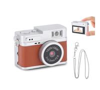 VBESTLIFE Mini Caméra de Trousque, 1080p HD 2MP Retro Digital Camera, Petite Caméra Portable Enregistreur Vidéo avec écran de Couleur 0,96 Pouce, Carte Mémoire 32 Go (Brown)