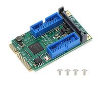 VBESTLIFE Mini Carte D'extension Avant PCI-E vers USB3.0, Haute Vitesse 5000/480/12/1.5 Mbps, pour Win XP/2003/Vista/win7/win8/win10/2003/Linux(-)