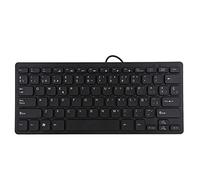 VBESTLIFE Mini Clavier, Clavier Espagnol Filaire avec 78 Touches, USB Portable pour Ordinateur de Bureau, Touches Silencieuses Ultra Fines, Design Compact Résistant aux éclaboussures pour Le Travail