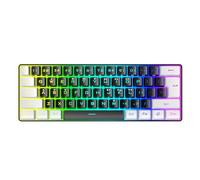 VBESTLIFE Mini Clavier de Jeu à Membrane 61 Touches, rétroéclairé RVB, Portable et Compact, pour Les Joueurs sur PC, Les Dactylographes et Les Voyageurs (Noir et Blanc)
