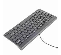 VBESTLIFE Mini Clavier et Souris Filaire USB de Taille Compacte, Touches Solides pour PC Portable, Travail de Bureau et Vie de Divertissement (Black)