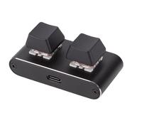 VBESTLIFE Mini Clavier Macro Programmable USB à 2 Touches, Clavier Mécanique échangeable à Chaud, Interrupteur Rouge