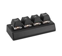 VBESTLIFE Mini Clavier Mécanique à 4 Touches Copier Coller Entrée Macro, Ctrl C V Entrée Raccourci Mini Clavier Mécanique à Une Main, Support NKRO, Clavier Programmable à Commutateur Rouge