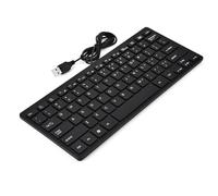 VBESTLIFE Mini Clavier USB 78 Touche pour Ordinateur de Bureau | Conception Antidérapante et Touches à Haute sensibilité | Clavier câblé pour PC Home Office Utilisation des Ordinateurs (Black)