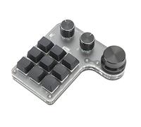 VBESTLIFE Mini clavier USB à 9 touches, 9 touches et 3 boutons de programmation, clavier de jeu mécanique avec rétroéclairage RVB, pour le travail de jeu