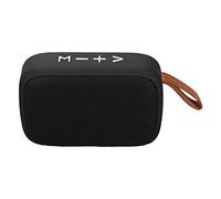VBESTLIFE Mini Haut-parleur Bluetooth, Haut-parleur Stéréo Portable sans Fil avec Dragonne, Boîte à Musique Compacte pour les Voyages en Plein Air, Caisson de Basses 3 W, Carte Mémoire, Radio FM, Noir