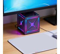 VBESTLIFE Mini Haut-Parleur Bluetooth, Petit Haut-Parleur 5 W avec Son HiFi Clair, Lumières RVB, Compact et Portable pour la Randonnée, Le Vélo, Les Voyages, Les Cadeaux (Black)