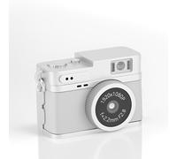 VBESTLIFE Mini Keychain Camera, 2MP 1080P FHD Retro Digital Camera avec écran Couleur de 0,96 ", Carte 64 Go, Micro-Appareil Photo Compact avec Flash (White)
