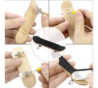 VBESTLIFE Mini Kit de Planche à roulettes en Bois D'érable, Jouet Professionnel pour Enfants, de Noël, DIY (White)