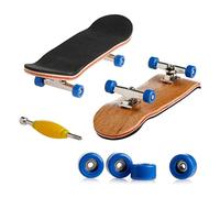 VBESTLIFE Mini Kit de Planche à roulettes en Bois D'érable, Jouet Professionnel pour Enfants, de Noël, DIY (Bleu foncé)