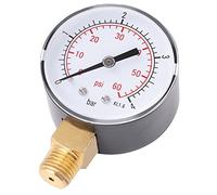 VBESTLIFE Mini Manomètre 0-60 Psi 0-4 Bar NPT, Manomètre à Double échelle pour Mazout, Air, Eau, Vérificateur Portable pour Systèmes Hydrauliques Pneumatiques CVC