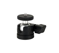 VBESTLIFE Mini Rotule, Alliage D'aluminium Pivotant à 360 ° avec Bouton de Dégagement Rapide, pour Caméra d'action DSLR, Microphone à Lumière LED (Black)