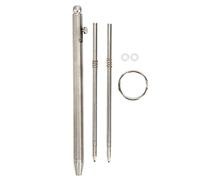 VBESTLIFE Mini Stylo Titane Portable Porte-clés à Bille Instrument D'écriture (Argent)