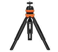 VBESTLIFE Mini Support de Téléphone Portable Rétractable, Trépied Vlog Réglable à 360 Degrés, avec Rotule Réglable à 360 °(Orange)