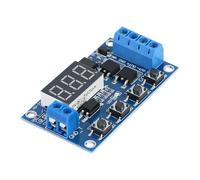 VBESTLIFE Minuterie de Cycle de Déclenchement, Module de Retard Marche/arrêt avec Affichage LED, Double Sortie MOS, Programmable pour Pompe à Bande Lumineuse à Moteur, 5 V-30 V, 15 A 400 W, Longue
