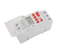 VBESTLIFE Minuterie, Minuterie Programmable 24 V DC 30 A avec écran LCD, Relais Horaire Numérique Hebdomadaire, 16 Programmes ON OFF, Compte à Rebours, Batterie CR2450 Intégrée